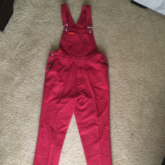 Vintage Red Calvin Klein Overalls 